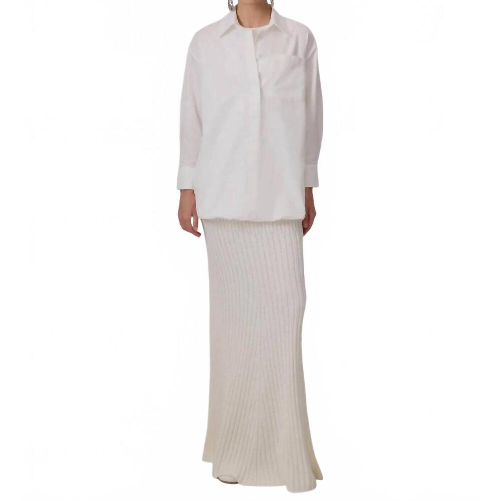 NEW TOUCHE PRIVE emilio balloon hem shirt dress in white